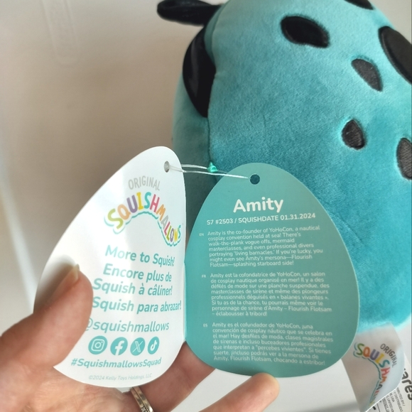 Squishmallow Amity the goth snake 7" NWT - Picture 6 of 6